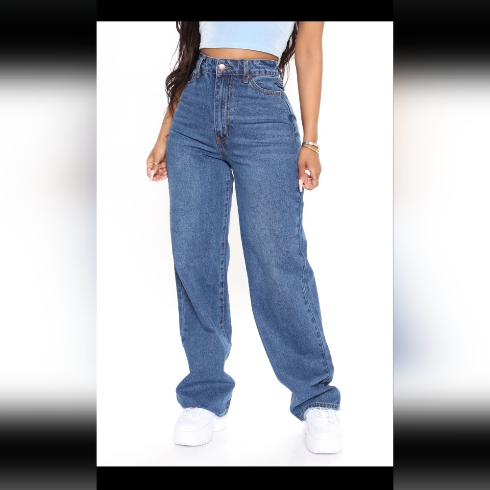 FN Outta The Way Non Stretch Straight Leg Jeans dark wash